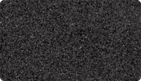 Próbka koloru Antracyt od WARCO dla nawierzchni monochromatycznych z czarnego granulatu gumowego SBR i bezbarwnego spoiwa.