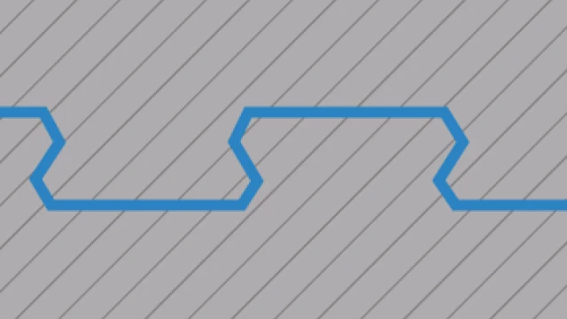 Wycięte połączenie puzzlowe bez fazy