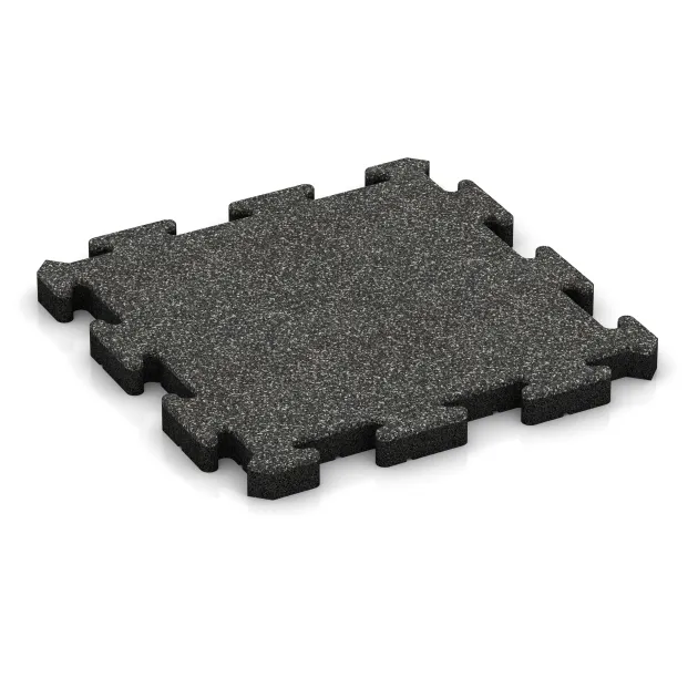 Płytka tarasowa na klik von WARCO im Farbdesign Ciemny granit mit den Abmessungen 500 x 500 x 50 mm. Produktfoto von Artikel 3025 in der Aufsicht von schräg vorne.