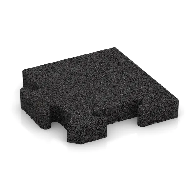 Płyta narożna von WARCO im Farbdesign Antracyt mit den Abmessungen 235 x 235 x 40 mm. Produktfoto von Artikel 5222 in der Aufsicht von schräg vorne.