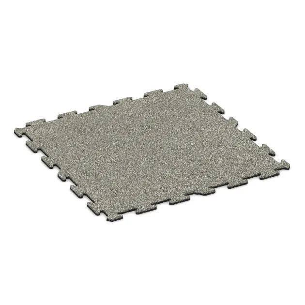 Nawierzchnia sportowa dla psów HD von WARCO im Farbdesign Jasny granit mit den Abmessungen 1000 x 1000 x 18 mm. Produktfoto von Artikel 3941 in der Aufsicht von schräg vorne.