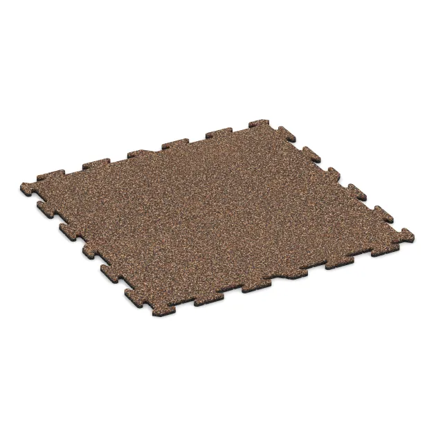 Nawierzchnia sportowa dla psów HD von WARCO im Farbdesign Caffè latte mit den Abmessungen 1000 x 1000 x 18 mm. Produktfoto von Artikel 3944 in der Aufsicht von schräg vorne.