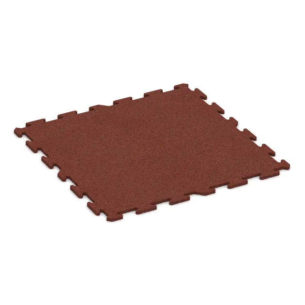 Nawierzchnia sportowa dla psów HD von WARCO im Farbdesign Czerwony ceglasty mit den Abmessungen 1000 x 1000 x 18 mm. Produktfoto von Artikel 3960 in der Aufsicht von schräg vorne.
