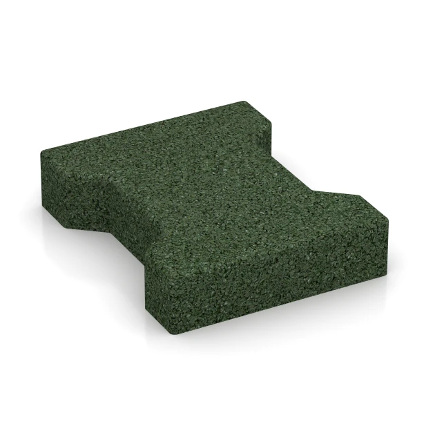 Kostka brukowa gumowa von WARCO im Farbdesign Zielony trawiasty mit den Abmessungen 20 x 16,5 x 4,3 cm | 0,0278 m². Produktfoto von Artikel 3605 in der Aufsicht von schräg vorne.