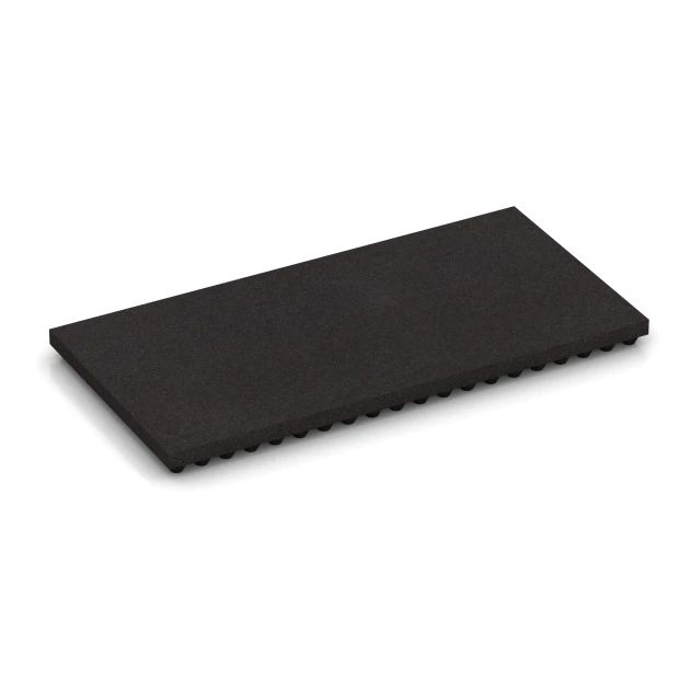 Luksusowa mata gumowa do stajni von WARCO im Farbdesign Antracyt mit den Abmessungen 100 × 50 × 5,5 cm. Produktfoto von Artikel 3643 in der Aufsicht von schräg vorne.