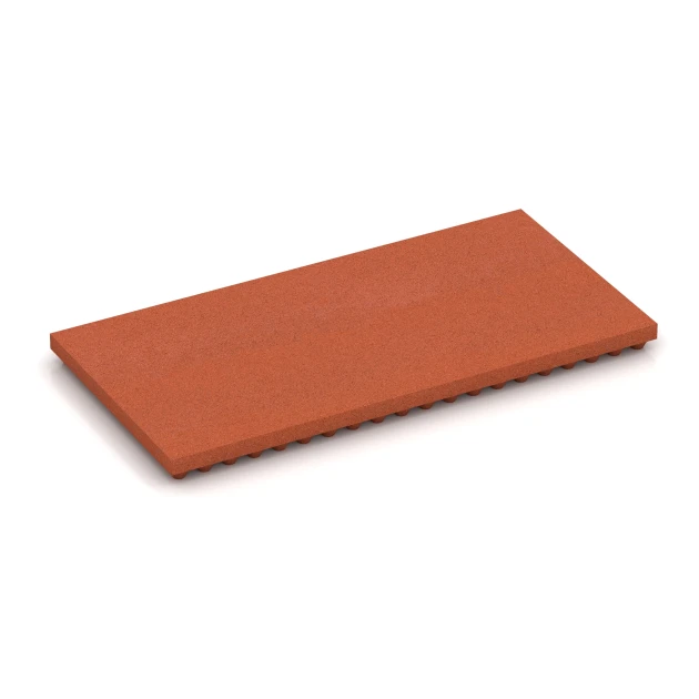 Luksusowa mata gumowa do stajni von WARCO im Farbdesign Czerwony ceglasty mit den Abmessungen 100 × 50 × 5,5 cm. Produktfoto von Artikel 3644 in der Aufsicht von schräg vorne.