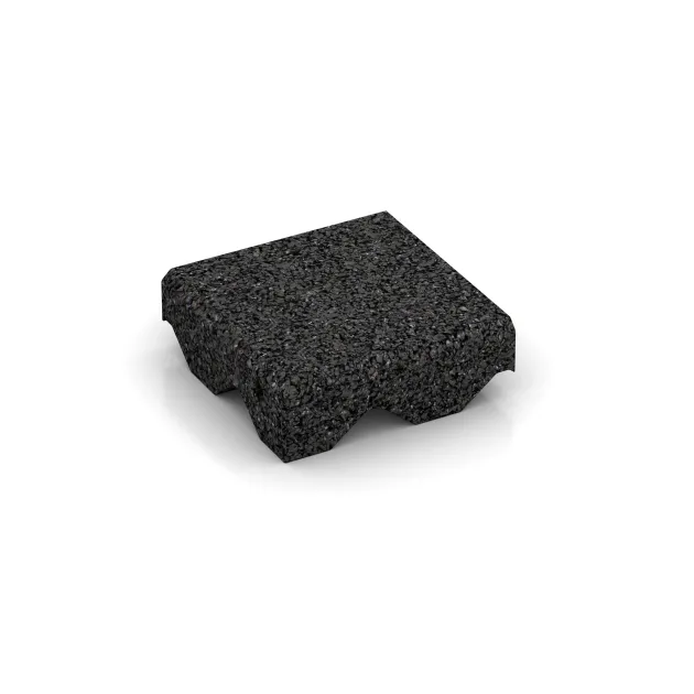 Próbka materiału von WARCO im Farbdesign Antracyt mit den Abmessungen ca. 100 x 100 x 40 mm. Produktfoto von Artikel 0505 in der Aufsicht von schräg vorne.