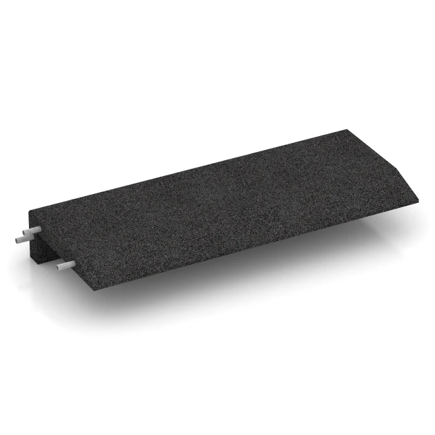 Nakładka gumowa na krawężnik von WARCO im Farbdesign Antracyt mit den Abmessungen 100 × 40 cm | 5/15 cm. Produktfoto von Artikel 2607 in der Aufsicht von schräg vorne.