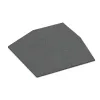 Płyta narożna (dwa boki w kształcie klina) von WARCO im Farbdesign Szary łupkowy mit den Abmessungen 500 x 500 x 100 mm. Produktfoto von Artikel 0502 in der Aufsicht von schräg vorne.
