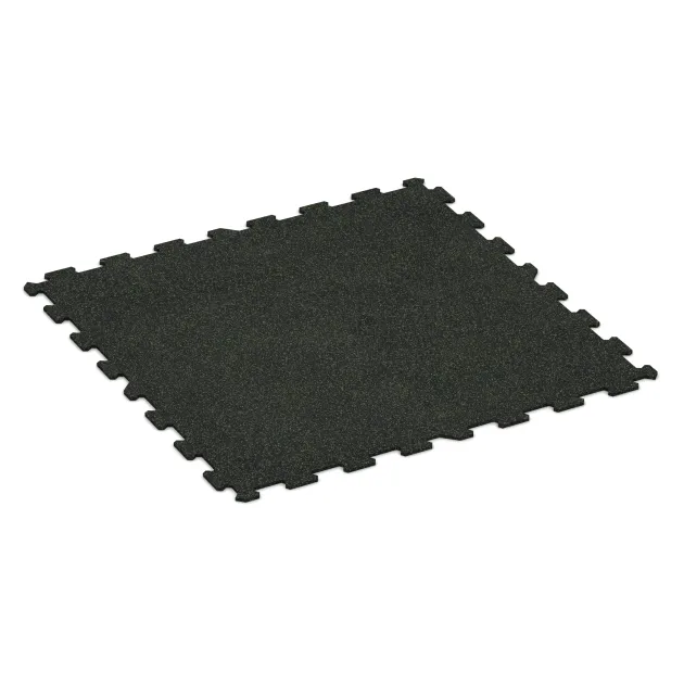 Nawierzchnia Fitness Kompakt von WARCO im Farbdesign Zielony lekko nakrapiany mit den Abmessungen 970 x 970 x 8 mm. Produktfoto von Artikel 1058 in der Aufsicht von schräg vorne.
