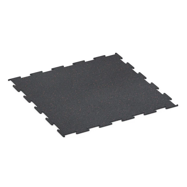 Podłoga na siłownię Kompakt von WARCO im Farbdesign Czerwony lekko nakrapiany mit den Abmessungen 100 x 100 x 0,8 cm | 1,00 m². Produktfoto von Artikel 6450 in der Aufsicht von schräg vorne.