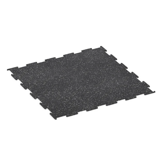 Nawierzchnia Fitness Kompakt von WARCO im Farbdesign Szary lekko nakrapiany mit den Abmessungen 100 × 100 × 0,8 cm. Produktfoto von Artikel 6452 in der Aufsicht von schräg vorne.