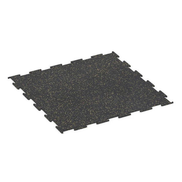 Nawierzchnia Fitness Kompakt von WARCO im Farbdesign Żółty lekko nakrapiany mit den Abmessungen 100 × 100 × 0,8 cm. Produktfoto von Artikel 6454 in der Aufsicht von schräg vorne.