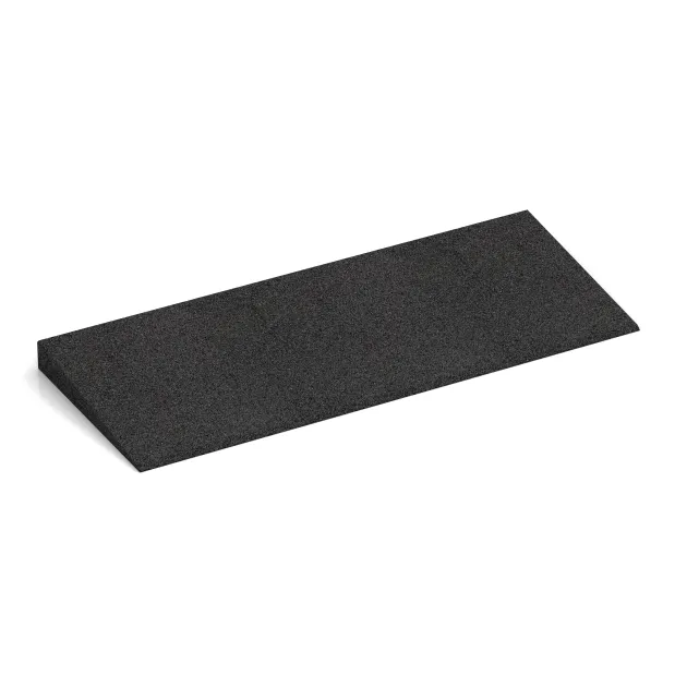 Rampa progowa 75 cm von WARCO im Farbdesign Antracyt mit den Abmessungen 750 x 300 x 45/8 mm. Produktfoto von Artikel 2468 in der Aufsicht von schräg vorne.