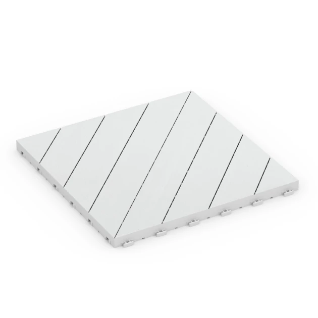 Jodełka – Płytki tarasowe von WARCO im Farbdesign Kreda mit den Abmessungen 38,5 x 38,5 x 2 cm. Produktfoto von Artikel 6328 in der Aufsicht von schräg vorne.