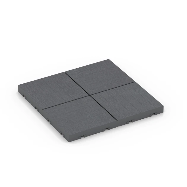 Mozaika – Płytki tarasowe von WARCO im Farbdesign Srebrnoszary mit den Abmessungen 30 x 30 x 2 cm. Produktfoto von Artikel 6349 in der Aufsicht von schräg vorne.