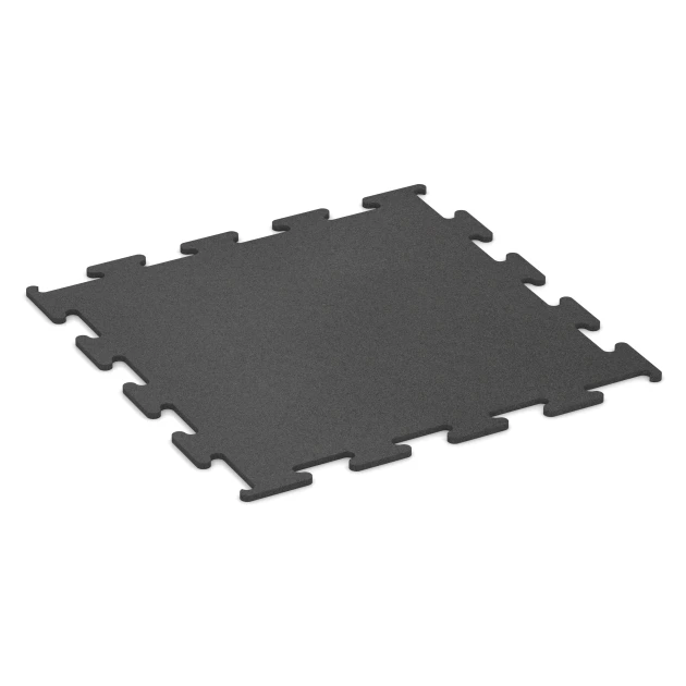 Nawierzchnia Fitness Performance Elite von WARCO im Farbdesign Antracyt mit den Abmessungen 100 x 100 x 1,5 cm | 1,00 m². Produktfoto von Artikel 3747 in der Aufsicht von schräg vorne.