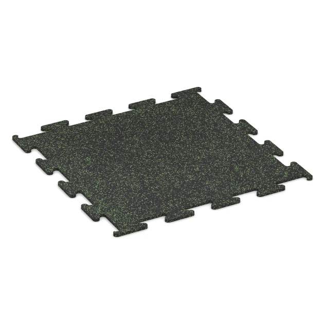 Fitness Performance Elite podłoga sportowa von WARCO im Farbdesign Zielony lekko nakrapiany mit den Abmessungen 100 x 100 x 1,5 cm | 1,00 m². Produktfoto von Artikel 3759 in der Aufsicht von schräg vorne.