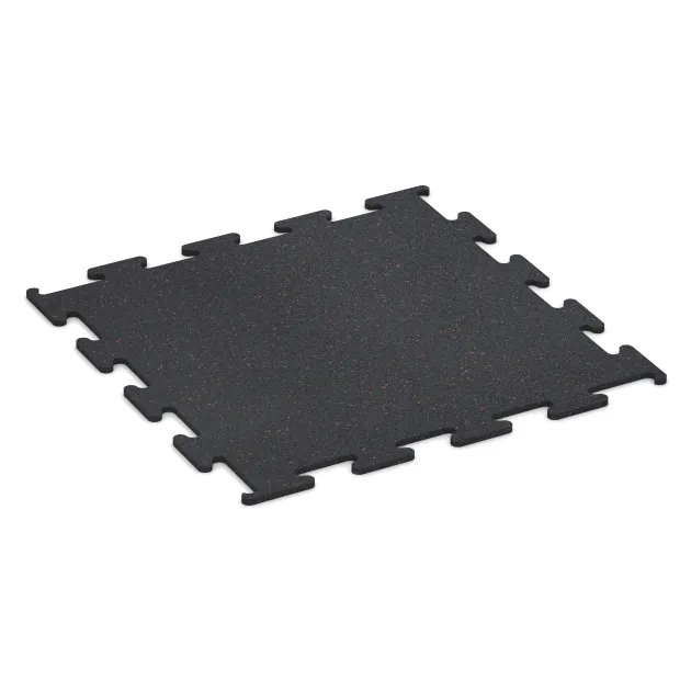 Nawierzchnia Fitness Performance Elite von WARCO im Farbdesign Żółty lekko nakrapiany mit den Abmessungen 1000 x 1000 x 15 mm. Produktfoto von Artikel 3756 in der Aufsicht von schräg vorne.