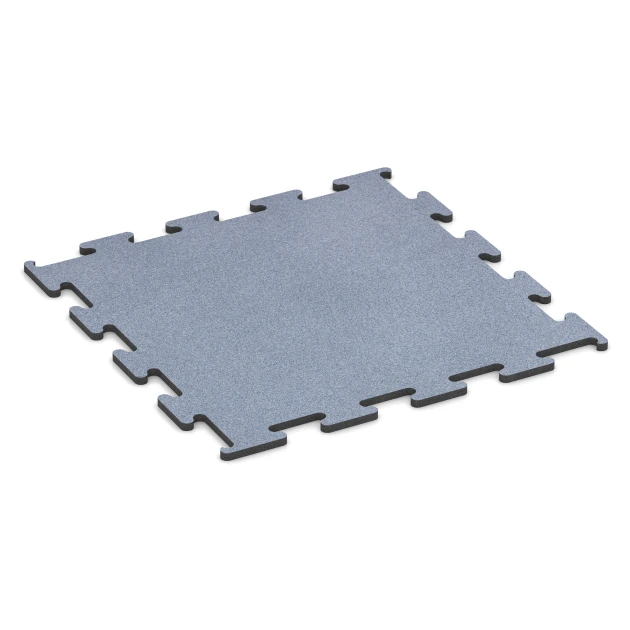 Fitness Performance Elite podłoga sportowa von WARCO im Farbdesign Szary mglisty mit den Abmessungen 100 x 100 x 2 cm | 1,00 m². Produktfoto von Artikel 6150 in der Aufsicht von schräg vorne.