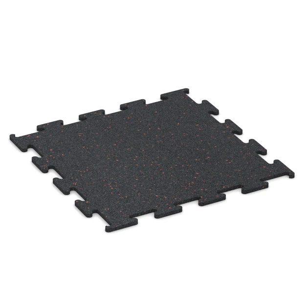 Fitness Performance Elite podłoga sportowa von WARCO im Farbdesign Czerwony lekko nakrapiany mit den Abmessungen 50 x 50 x 1 cm | 0,25 m². Produktfoto von Artikel 3765 in der Aufsicht von schräg vorne.