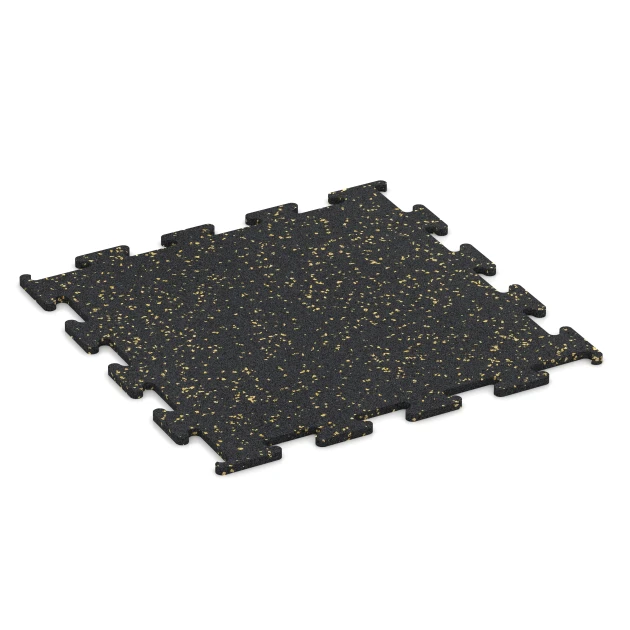 Fitness Performance Elite podłoga sportowa von WARCO im Farbdesign Żółty lekko nakrapiany mit den Abmessungen 50 x 50 x 1 cm | 0,25 m². Produktfoto von Artikel 3764 in der Aufsicht von schräg vorne.
