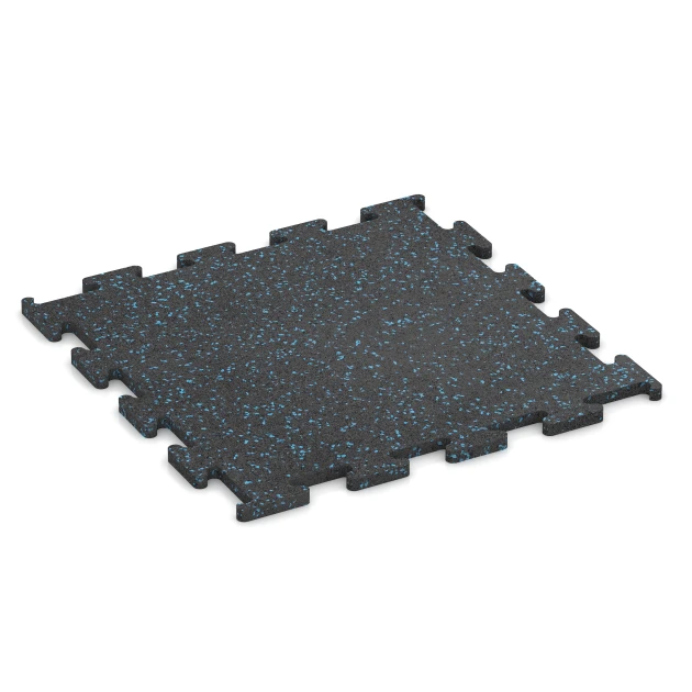 Fitness Performance Elite Nawierzchnia Treningowa von WARCO im Farbdesign Niebiesko lekko nakrapiany mit den Abmessungen 50 x 50 x 1,5 cm | 0,25 m². Produktfoto von Artikel 3770 in der Aufsicht von schräg vorne.