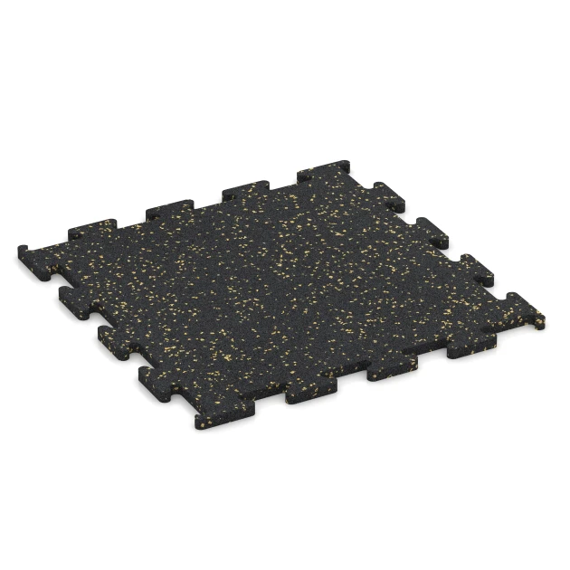 Fitness Performance Elite podłoga sportowa von WARCO im Farbdesign Żółty lekko nakrapiany mit den Abmessungen 50 x 50 x 1,5 cm | 0,25 m². Produktfoto von Artikel 3768 in der Aufsicht von schräg vorne.