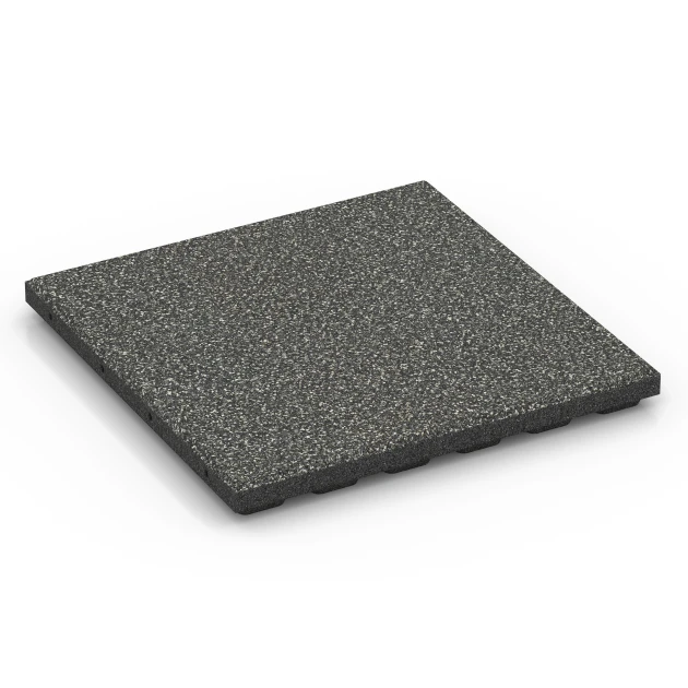 Płyta amortyzująca – 120 cm von WARCO im Farbdesign Ciemnoszary granit mit den Abmessungen 50 x 50 x 4 cm | 0,25 m². Produktfoto von Artikel 6422 in der Aufsicht von schräg vorne.