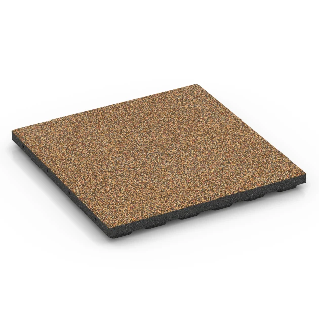 Płyta amortyzująca EPDM – 120 cm von WARCO im Farbdesign Terakota mit den Abmessungen 50 x 50 x 4 cm | 0,25 m². Produktfoto von Artikel 6425 in der Aufsicht von schräg vorne.