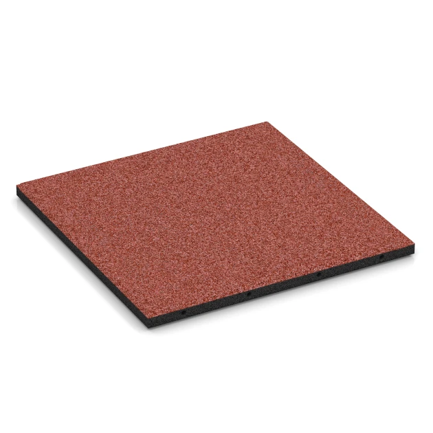 Płyty amortyzujące von WARCO im Farbdesign Czerwony pomidorowy mit den Abmessungen 50 x 50 x 3 cm | 0,25 m². Produktfoto von Artikel 6288 in der Aufsicht von schräg vorne.
