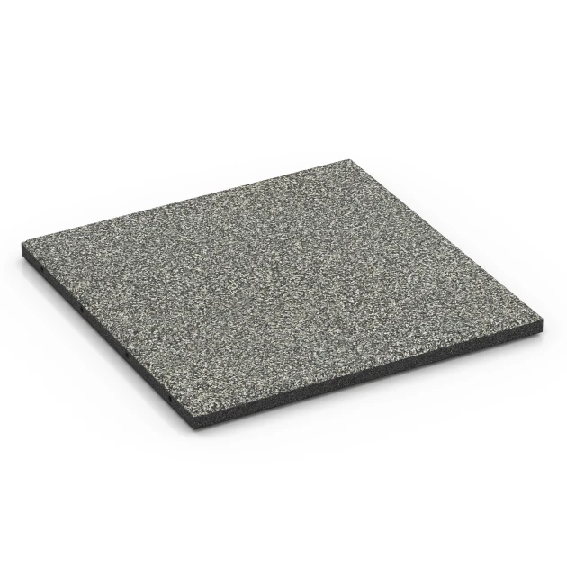 Płyta amortyzująca – 90 cm von WARCO im Farbdesign Szary granit mit den Abmessungen 50 x 50 x 3 cm | 0,25 m². Produktfoto von Artikel 6414 in der Aufsicht von schräg vorne.