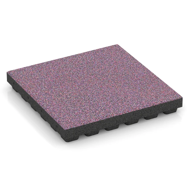 Płyta amortyzująca EPDM – 210 cm von WARCO im Farbdesign Lawenda mit den Abmessungen 50 x 50 x 7 cm | 0,25 m². Produktfoto von Artikel 6445 in der Aufsicht von schräg vorne.