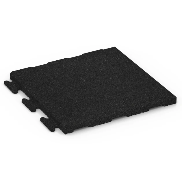 Płytka fitness Classic von WARCO im Farbdesign Antracyt mit den Abmessungen 50 x 50 x 3 cm | 0,25 m². Produktfoto von Artikel 6190 in der Aufsicht von schräg vorne.
