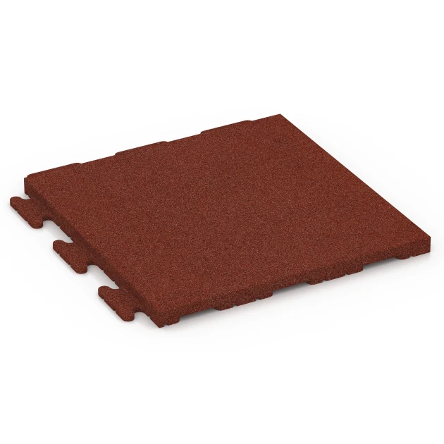 Płytka fitness Classic von WARCO im Farbdesign Czerwony ceglasty mit den Abmessungen 50 x 50 x 3 cm | 0,25 m². Produktfoto von Artikel 6976 in der Aufsicht von schräg vorne.