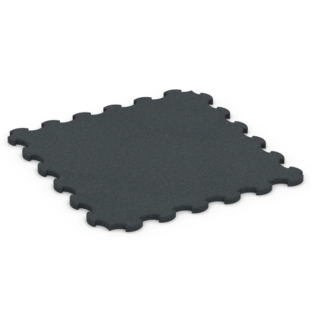 Mata Ochronna Fitness von WARCO im Farbdesign Antracyt mit den Abmessungen 102,5 x 102,5 x 3 cm | 1,05 m². Produktfoto von Artikel 6322 in der Aufsicht von schräg vorne.