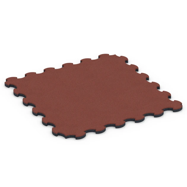 Stallmatte Puzzle von WARCO im Farbdesign Czerwony ceglasty mit den Abmessungen 102,5 x 102,5 x 3 cm | 1,05 m². Produktfoto von Artikel 6392 in der Aufsicht von schräg vorne.