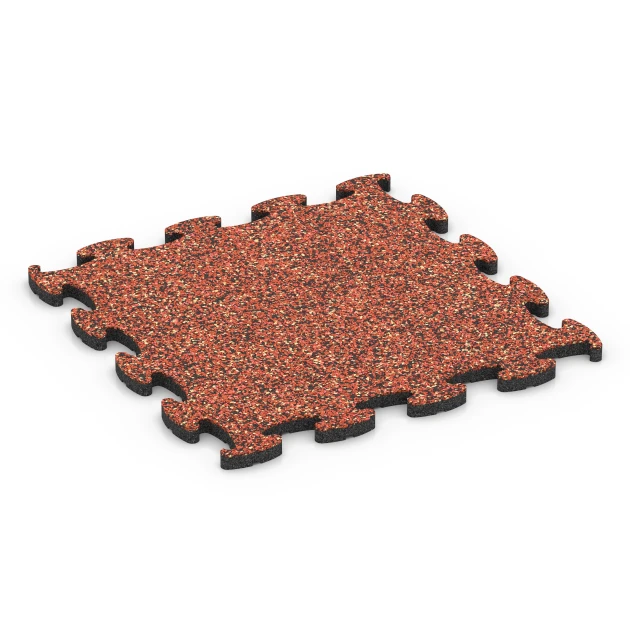 Mata na plac zabaw von WARCO im Farbdesign Etna mit den Abmessungen 46 x 46 x 1,8 cm. Produktfoto von Artikel 6755 in der Aufsicht von schräg vorne.