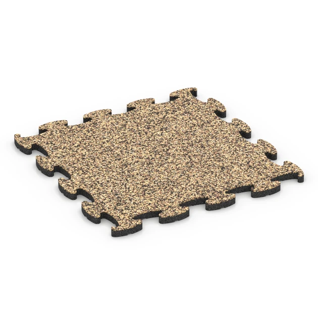 Mata na plac zabaw von WARCO im Farbdesign Rattan mit den Abmessungen 46 x 46 x 1,8 cm. Produktfoto von Artikel 6759 in der Aufsicht von schräg vorne.