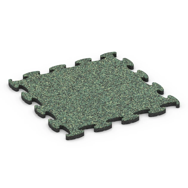 Fitness Active podłoga von WARCO im Farbdesign Trawnik angielski mit den Abmessungen 44,6 x 44,6 x 1,8 cm. Produktfoto von Artikel 6825 in der Aufsicht von schräg vorne.