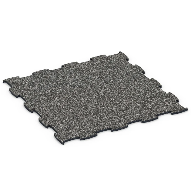 Fitness Active podłoga von WARCO im Farbdesign Ciemnoszary granit mit den Abmessungen 97,1 x 97,1 × 1,8 cm. Produktfoto von Artikel 6832 in der Aufsicht von schräg vorne.