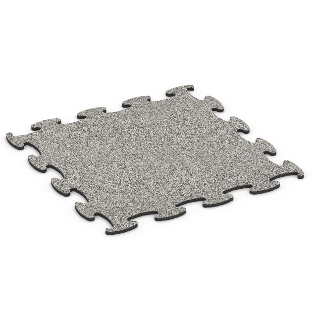 Nawierzchnia kynologiczna von WARCO im Farbdesign Szary granit mit den Abmessungen 98 x 98 × 1,8 cm. Produktfoto von Artikel 6806 in der Aufsicht von schräg vorne.