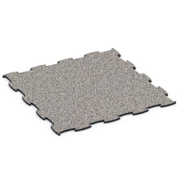 Podłoga targowa klik von WARCO im Farbdesign Szary granit mit den Abmessungen 97,1 x 97,1 × 1,8 cm. Produktfoto von Artikel 6923 in der Aufsicht von schräg vorne.