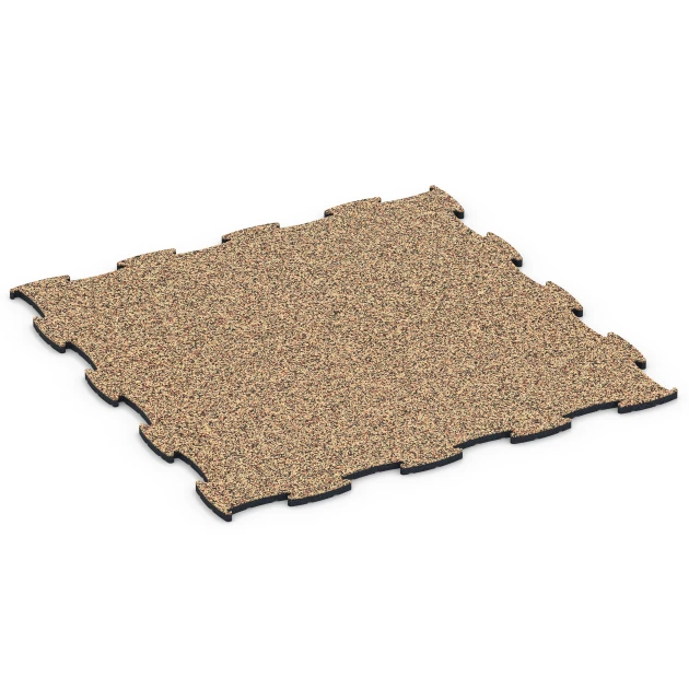Fitness Max Floor System von WARCO im Farbdesign Terakota mit den Abmessungen 97,1 x 97,1 × 1,8 cm. Produktfoto von Artikel 6871 in der Aufsicht von schräg vorne.