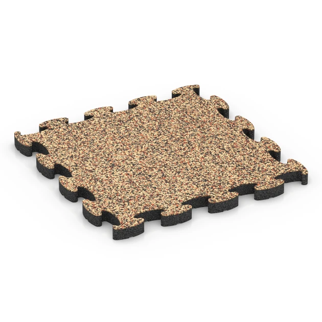 Mata puzzle na plac zabaw von WARCO im Farbdesign Terakota mit den Abmessungen 46 x 46 × 2,8 cm. Produktfoto von Artikel 6934 in der Aufsicht von schräg vorne.