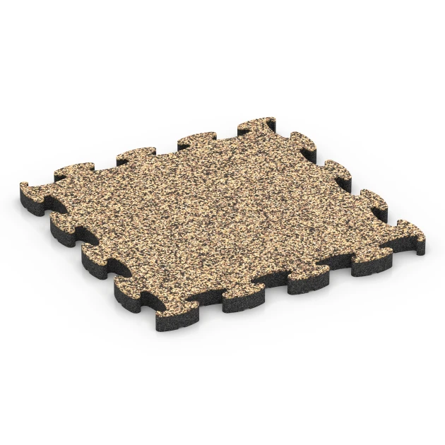 Fitness Active podłoga von WARCO im Farbdesign Rattan mit den Abmessungen 44,6 x 44,6 × 2,8 cm. Produktfoto von Artikel 6849 in der Aufsicht von schräg vorne.
