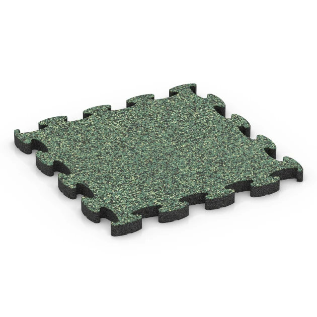 Fitness Max Floor System von WARCO im Farbdesign Trawnik angielski mit den Abmessungen 44,6 x 44,6 × 2,8 cm. Produktfoto von Artikel 6879 in der Aufsicht von schräg vorne.