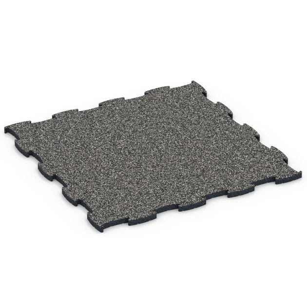 Fitness Active podłoga von WARCO im Farbdesign Ciemnoszary granit mit den Abmessungen 97,1 x 97,1 x 2,8 cm. Produktfoto von Artikel 6850 in der Aufsicht von schräg vorne.