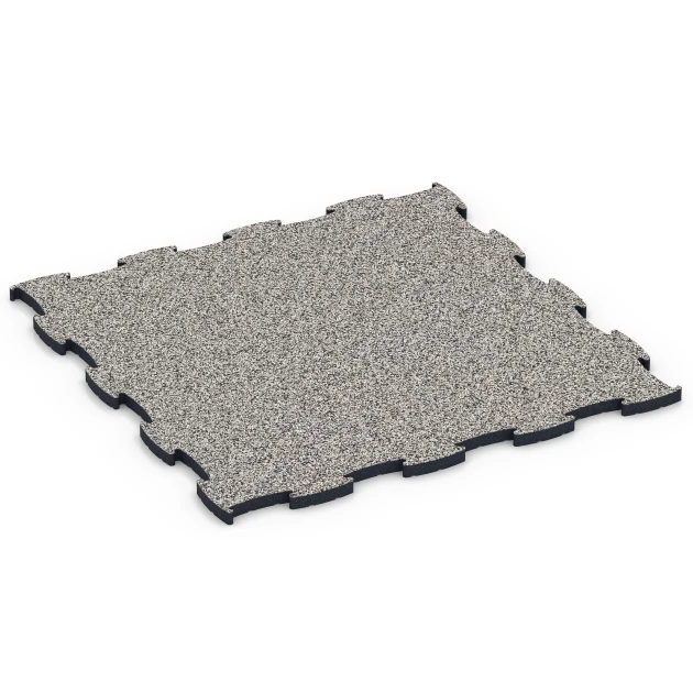 Fitness Max Floor System von WARCO im Farbdesign Szary granit mit den Abmessungen 97,1 x 97,1 x 2,8 cm. Produktfoto von Artikel 6887 in der Aufsicht von schräg vorne.