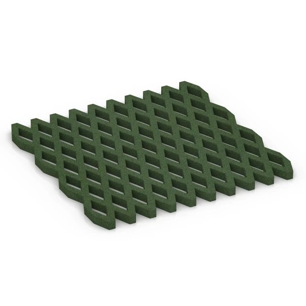 Bezpieczna kratka trawnikowa von WARCO im Farbdesign Zielony trawiasty mit den Abmessungen 100 x 100 x 4 cm. Produktfoto von Artikel 7011 in der Aufsicht von schräg vorne.
